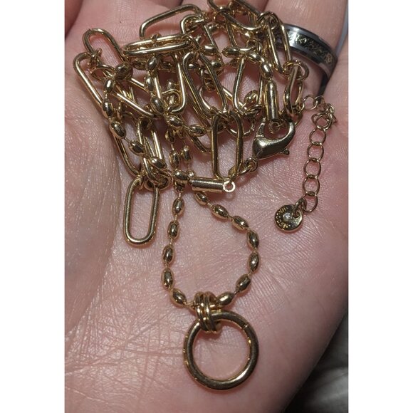 Halogen Layered Gold Chain Paperclip Necklace - Picture 7 of 8